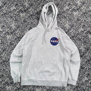 H&M NASA pullover hoodie in classic heather gray